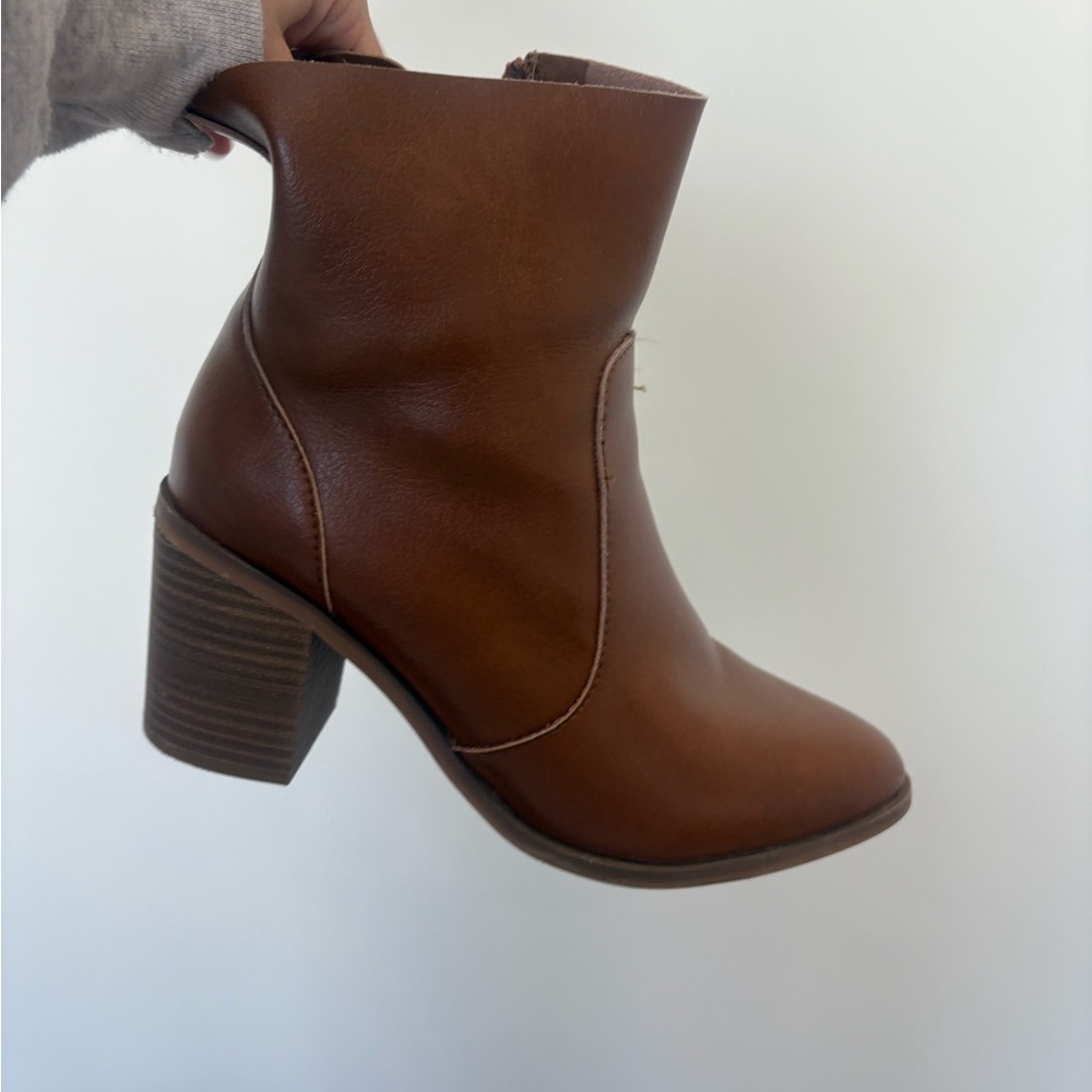 Brown Leather Ankle Boots